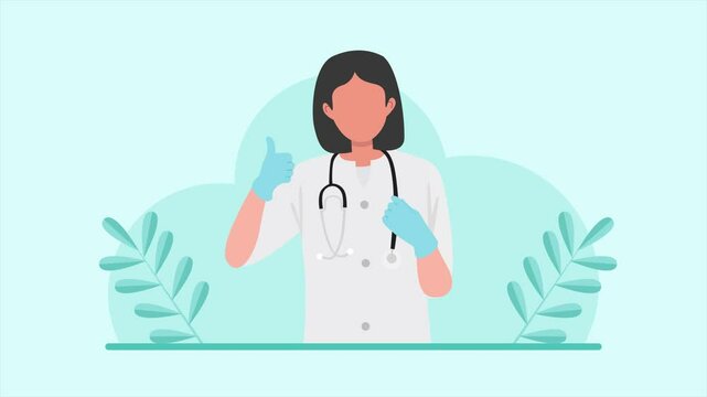 Animated video Medical professional Concept.. Full length animation illustration. High quality 4k footage. 