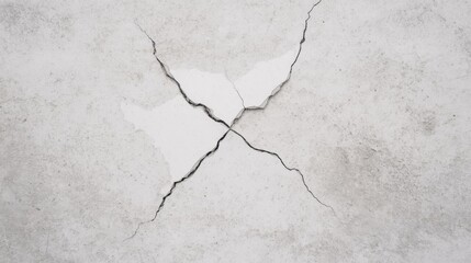 Close-up of cracked, weathered concrete wall.