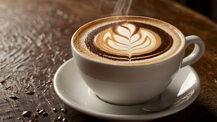 Fototapeta premium cup of coffee with chocolate, ai generated