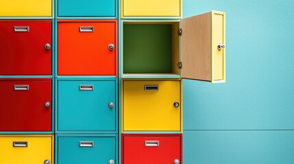 Colorful Lockers, Open Storage