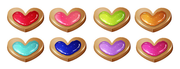 illustrator heart shaped cookie valentine