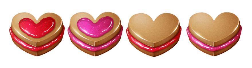 illustrator heart shaped cookie valentine