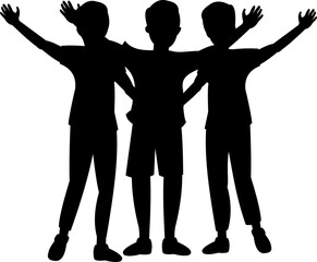 International Friendship Day Silhouette