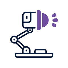 desk lamp icon. vector dual tone icon for your website, mobile, presentation, and logo design.