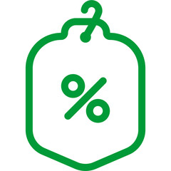 Simple Price Tag Line Icon