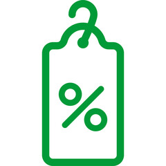 Simple Price Tag Line Icon