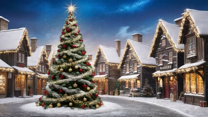 christmas tree on the street