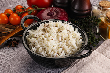 Indian cuisine jeera basmati rice