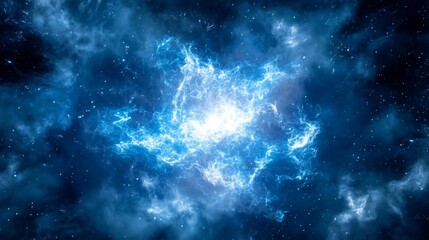 Fototapeta premium Cosmic Energy Burst: A Celestial Light Show