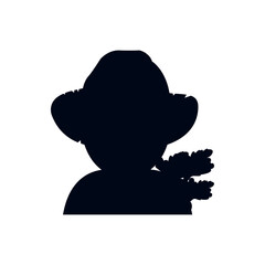 Farmer person emoji vector symbol sign illustration