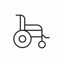 wheelchair assistance service icon vector sign