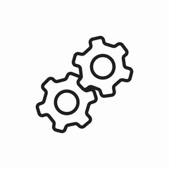 gear settings icon vector sign
