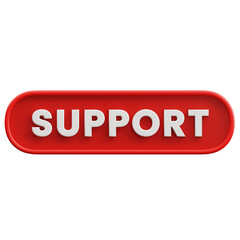 Help Button 3D Illustration