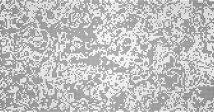 Pixels texture. Pixel Abstract Mosaic Gradient Design Background. Monochromatic Abstract Background Isolated on white. Vector Illustration.