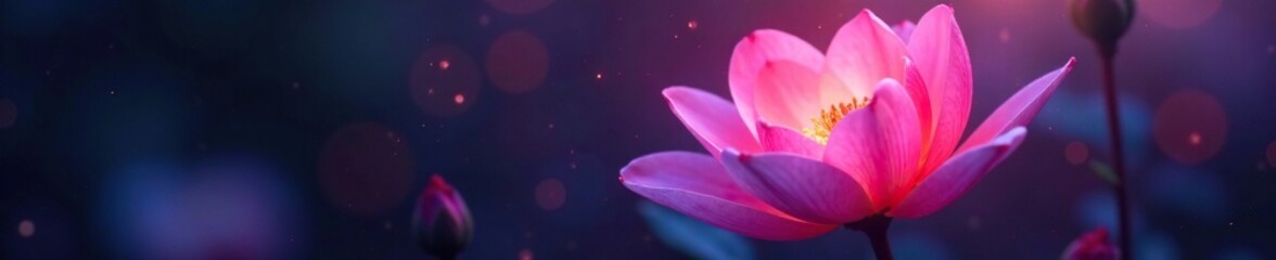 ethereal light emanates from a flower-like bloom, flower, soft, bioluminescence