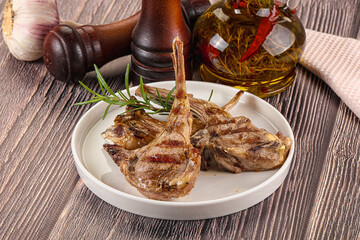 Delicous Grilled square rib of lamb