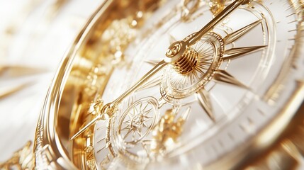 Luxury Gold Watch Close-up: Exquisite Timepiece Detail