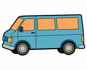 van truck vector illustration