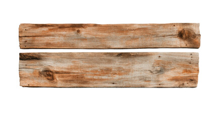 Two rustic wooden planks on a black background.