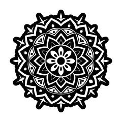 Mandala icon in filled style