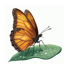 Butterfly illustration isolated on white background