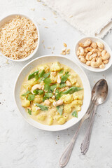 Cauliflower and Yogurt Curry with Brown Rice