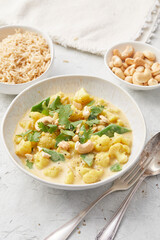 Cauliflower and Yogurt Curry with Brown Rice