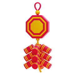 Chinese Firecrackers 3D Illustration