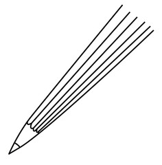 Cute cartoon hand drawn pencil nib coloring page.
