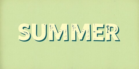 Editable text style effect retro summer text in grunge style theme with distressed, vintage look, perfect for nostalgic summer designs, text style, vintage, grunge