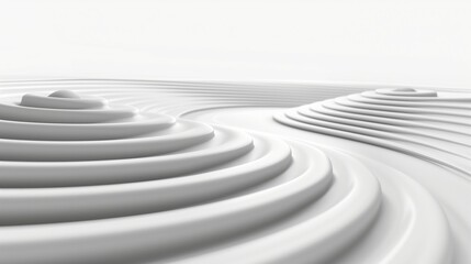Obraz premium sound waves compressing and expanding on a white background.