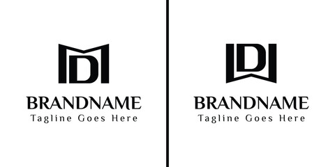 Letters MD and WD Monogram Logo, for business with MD DM WD DW initials