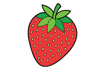 Obraz premium 3d strawberry vector illustration on white background