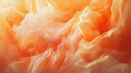 Abstract orange watercolor swirls blend softly, evoking autumn warmth. This gentle backdrop is perfect for adding text or visuals, creating a cozy and inviting design atmosphere.