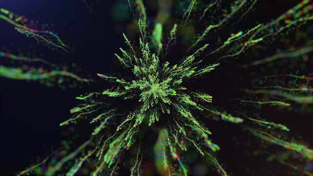 Animated Crazy 3D Particles.