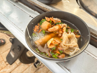 Indonesia Traditional Meatball Soup