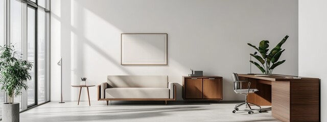 Modern living room with contemporary furniture and stylish design