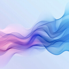 Obraz premium Flowing abstract waves of pink and blue colors create a smooth gradient design