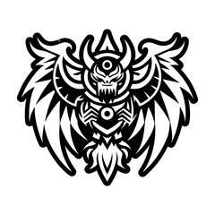 A filled style icon of the bird tattoo
