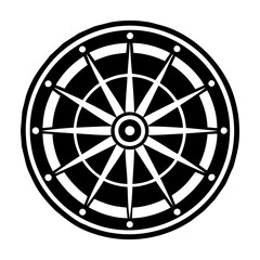 A filled style icon of the dream wheel