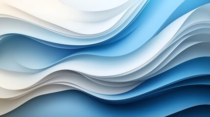 Obraz premium Elegant blue waves with soft flowing patterns