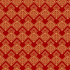 Seamless Pattern in Ancient Chinese Style. Traditional Chinese Vector Art