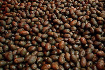 Close-up view of a pile of black olives