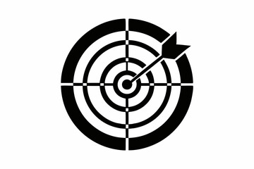 dartboard  silhouette vector illustration