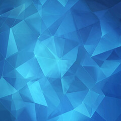 Fototapeta premium Abstract blue geometric design with sharp angles and gradients in modern aesthetics