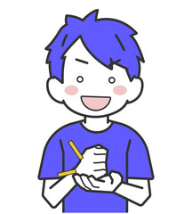 ぽんと手を打ち納得する男性