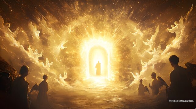 Golden Gate Celestial Arrival Angelic Hosts Divine Presence