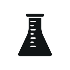 Flask icon vector design featuring a dynamic and creative style, ideal for adding a touch of experimentation to technology, laboratory, or STEM-themed projects