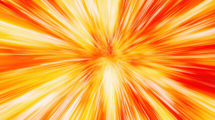 Obraz premium A dynamic radial gradient background transitioning from deep orange to bright yellow, creating a vibrant, energetic effect perfect for advertising, sports, or motivational themes. 
