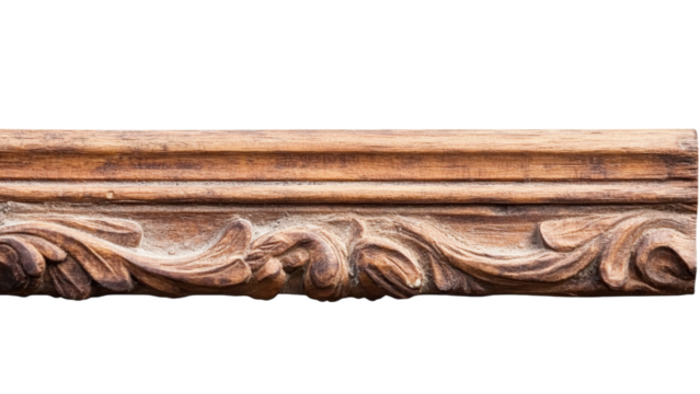 Intricate wooden frame with elegant carvings and ornate details.